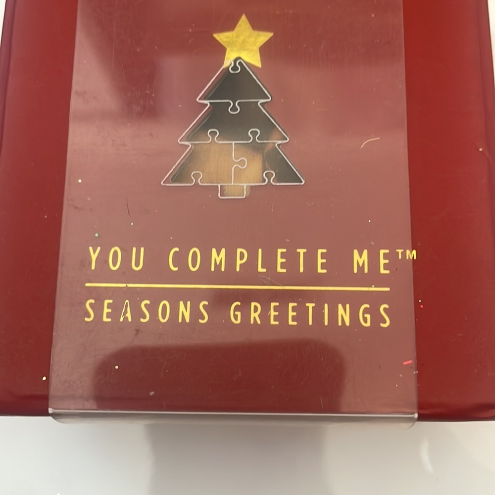 AnthroLiving You Complete Me Holiday Tree Jigsaw Tree New Christmas Gift Anthro - Picture 3 of 5